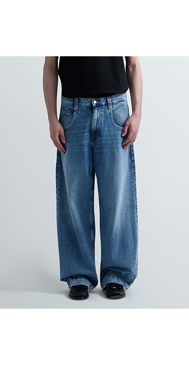 バギーフィットFERYSインディゴコットンデニム